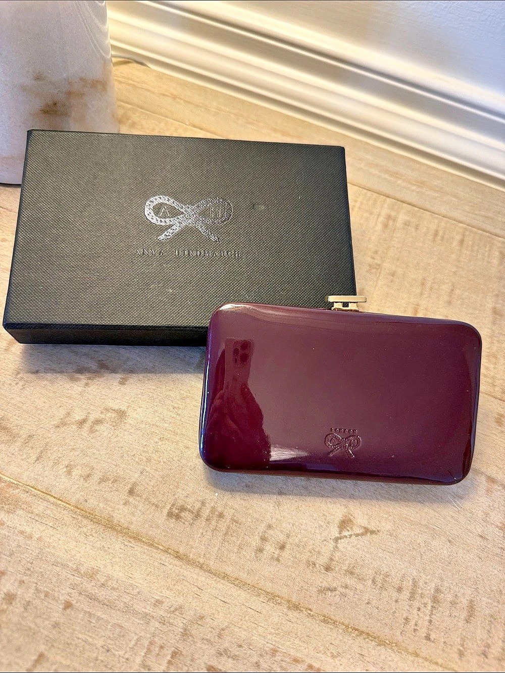 Anya Hindmarch Framed “cards in cards out” framed business card case  in Purple
